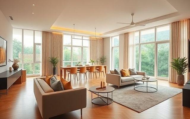 Open living and dining renovation